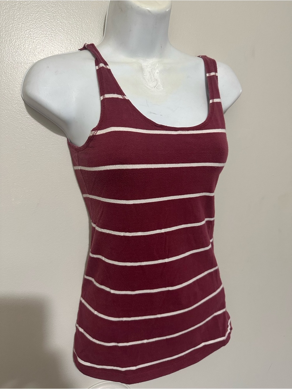 Wet Seal Maroon Striped Tank Top Size M vintage